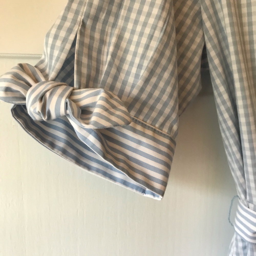 Calvin Klein sz 10 Cotton Gingham Midi Shirt Dress - Picture 8 of 8